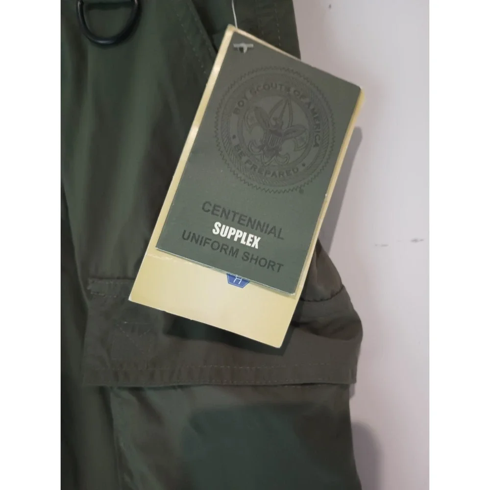 NWT Boy Scouts of America Centennial Canvas/Supplex Uniform Cargo Shorts Youth S